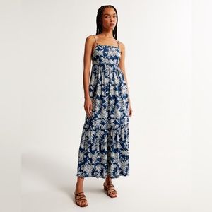 Abercrombie Low Back Tiered Maxi Dress with Pockets